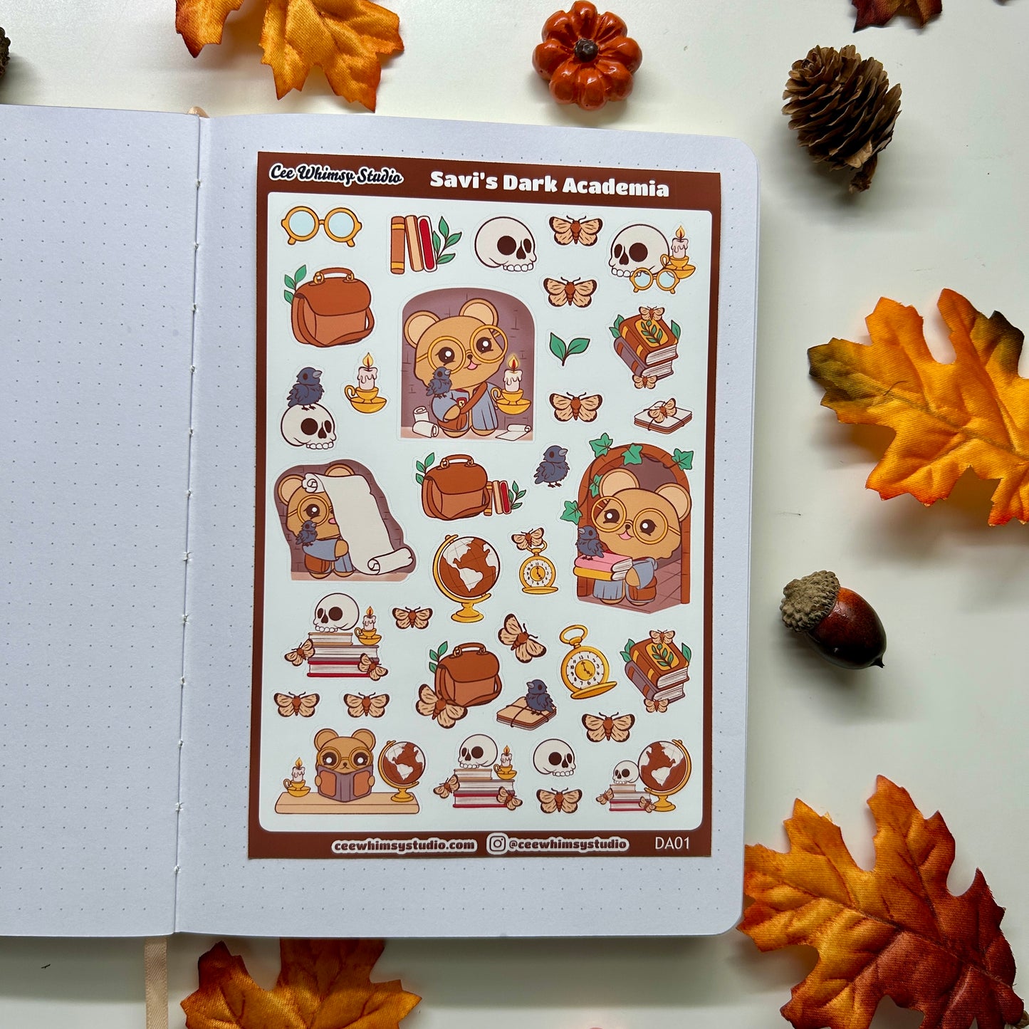 Dark Academia Sticker Sheet Set
