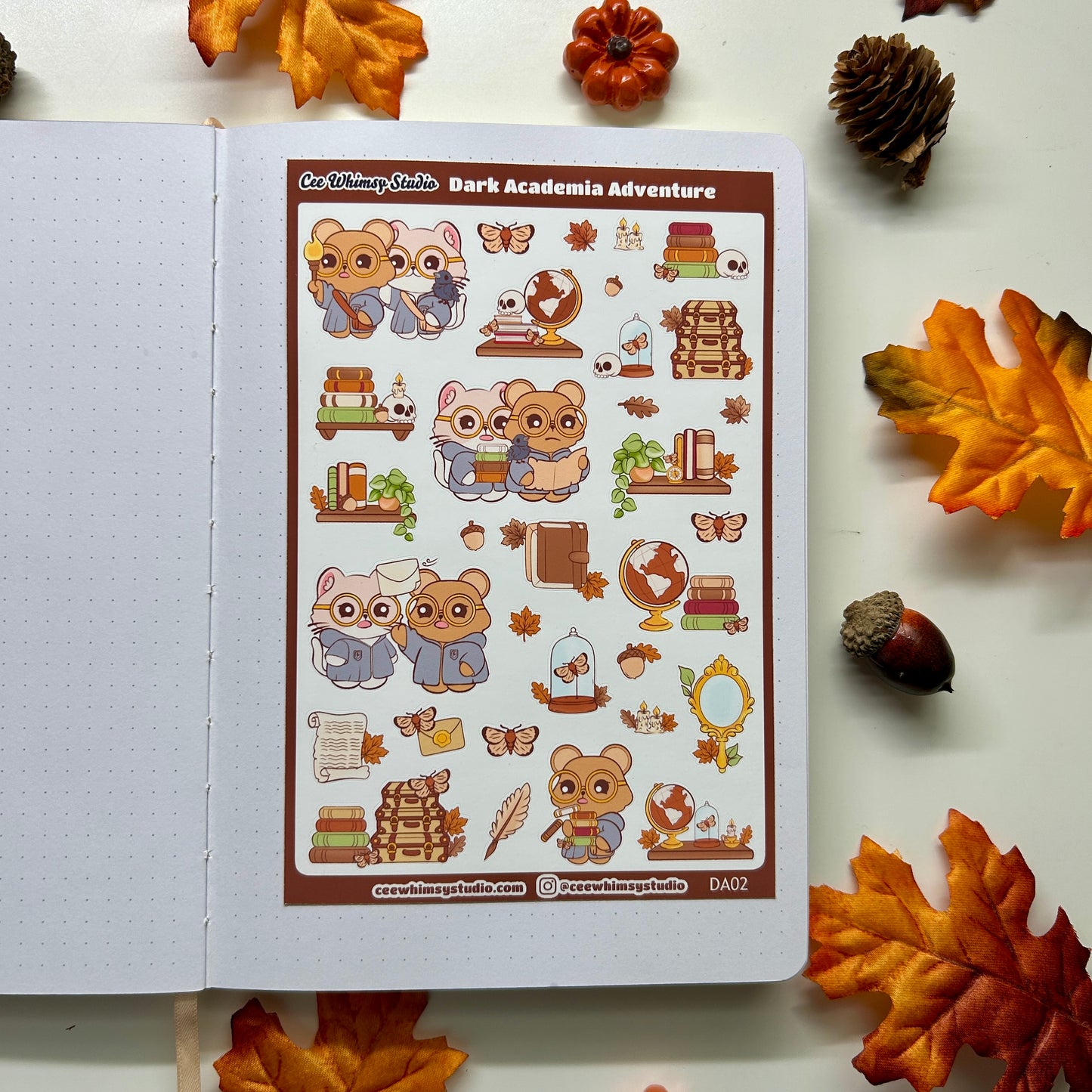 Dark Academia Sticker Sheet Set