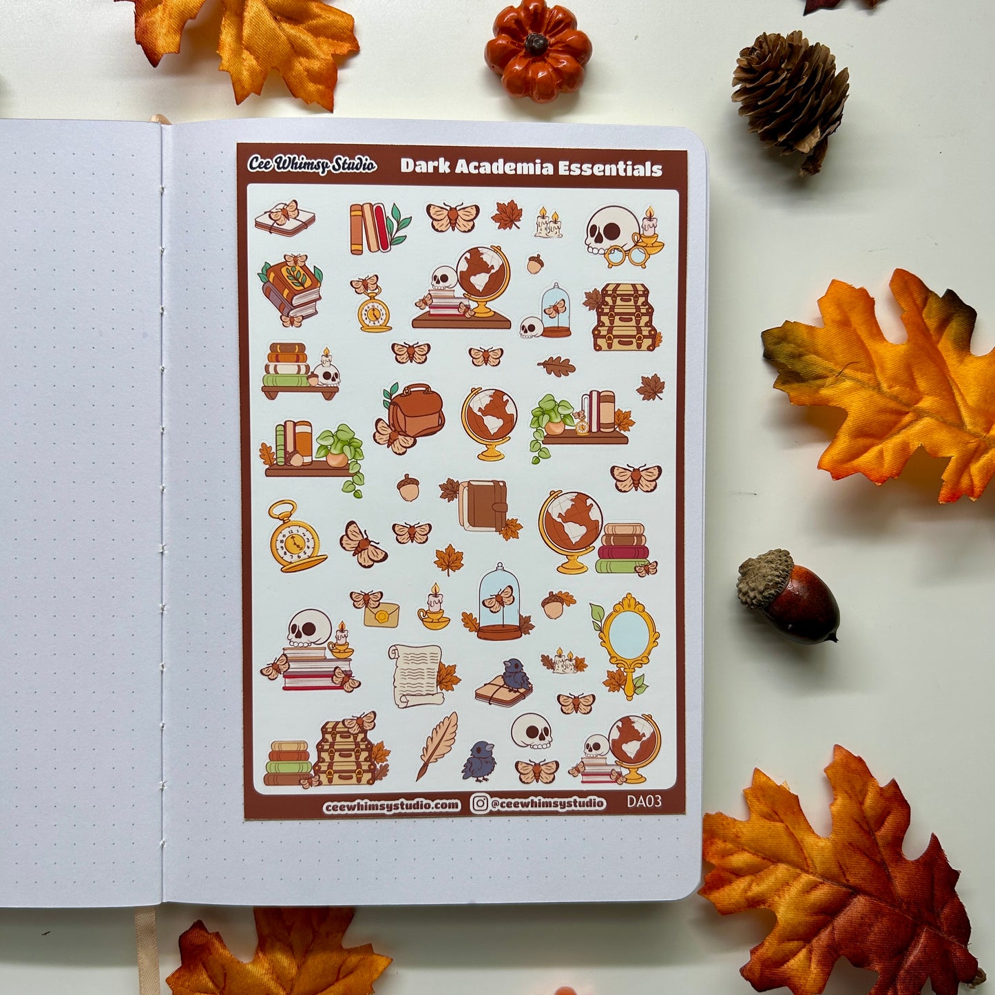 Dark Academia Sticker Sheet Set