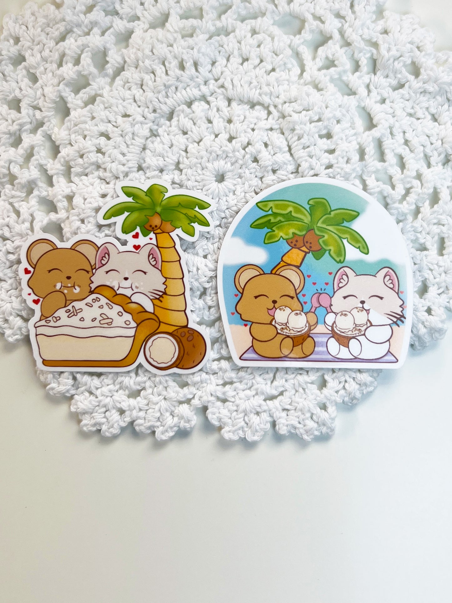 Coconut Paradise Stickers