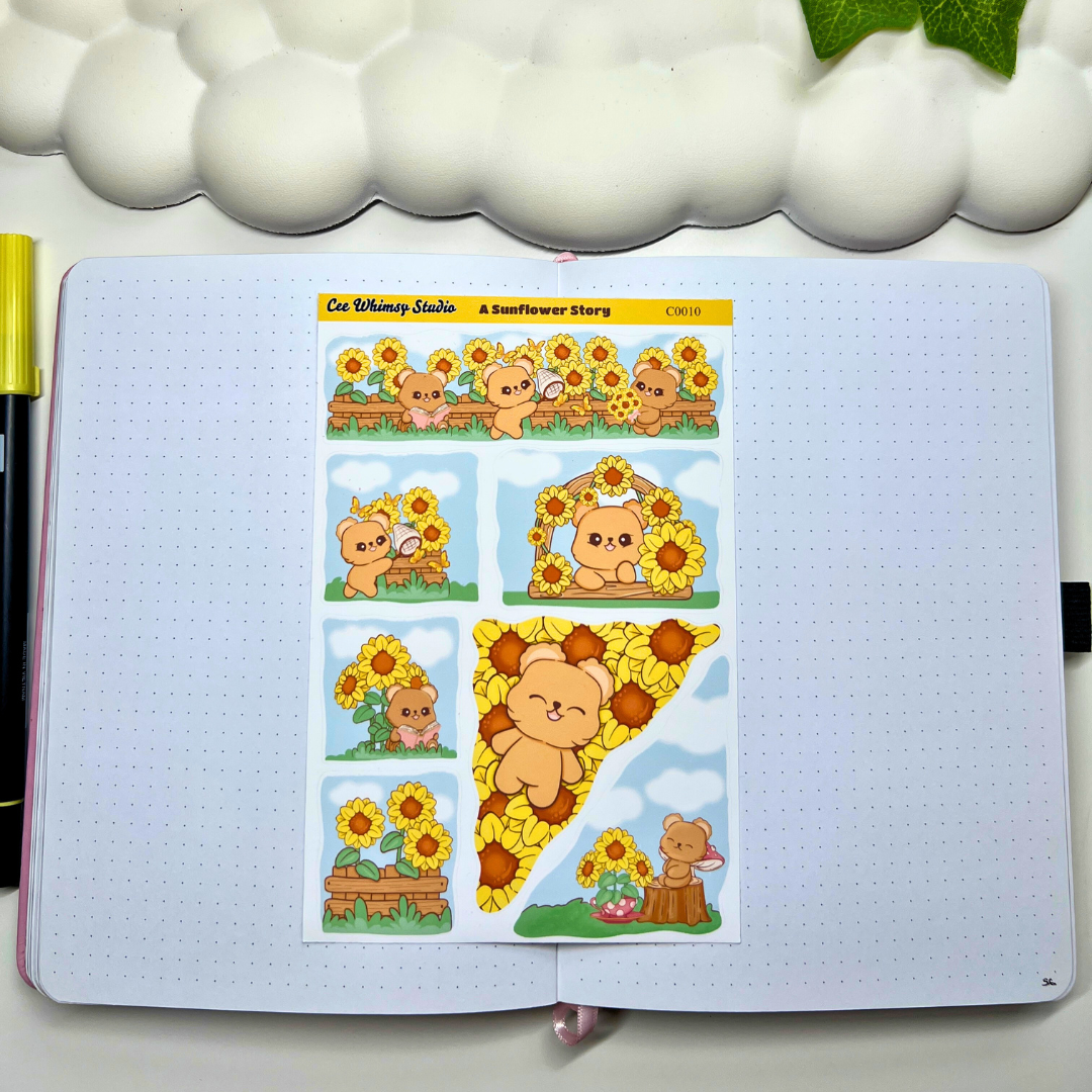 Sunflower Butterflies Sticker Bundle