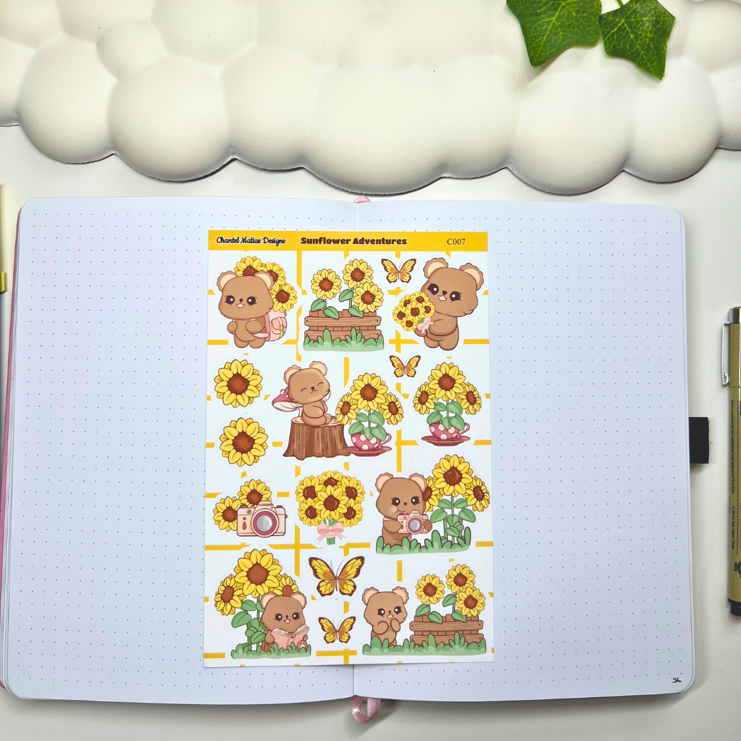 Sunflower Butterflies Sticker Bundle