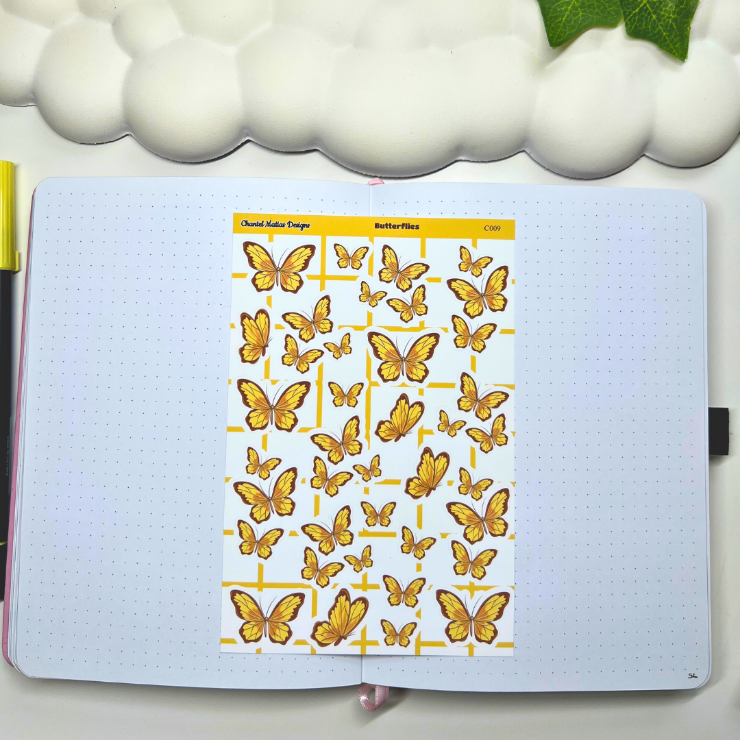 Sunflower Butterflies Sticker Bundle