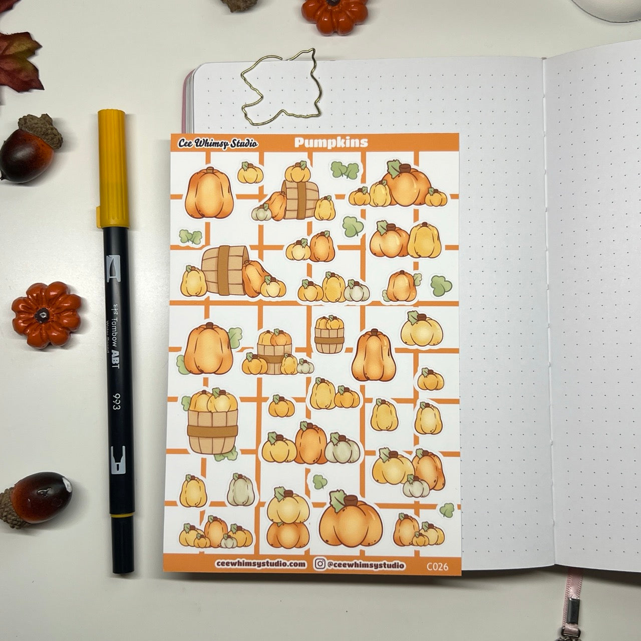 Pumpkin Sticker Sheet