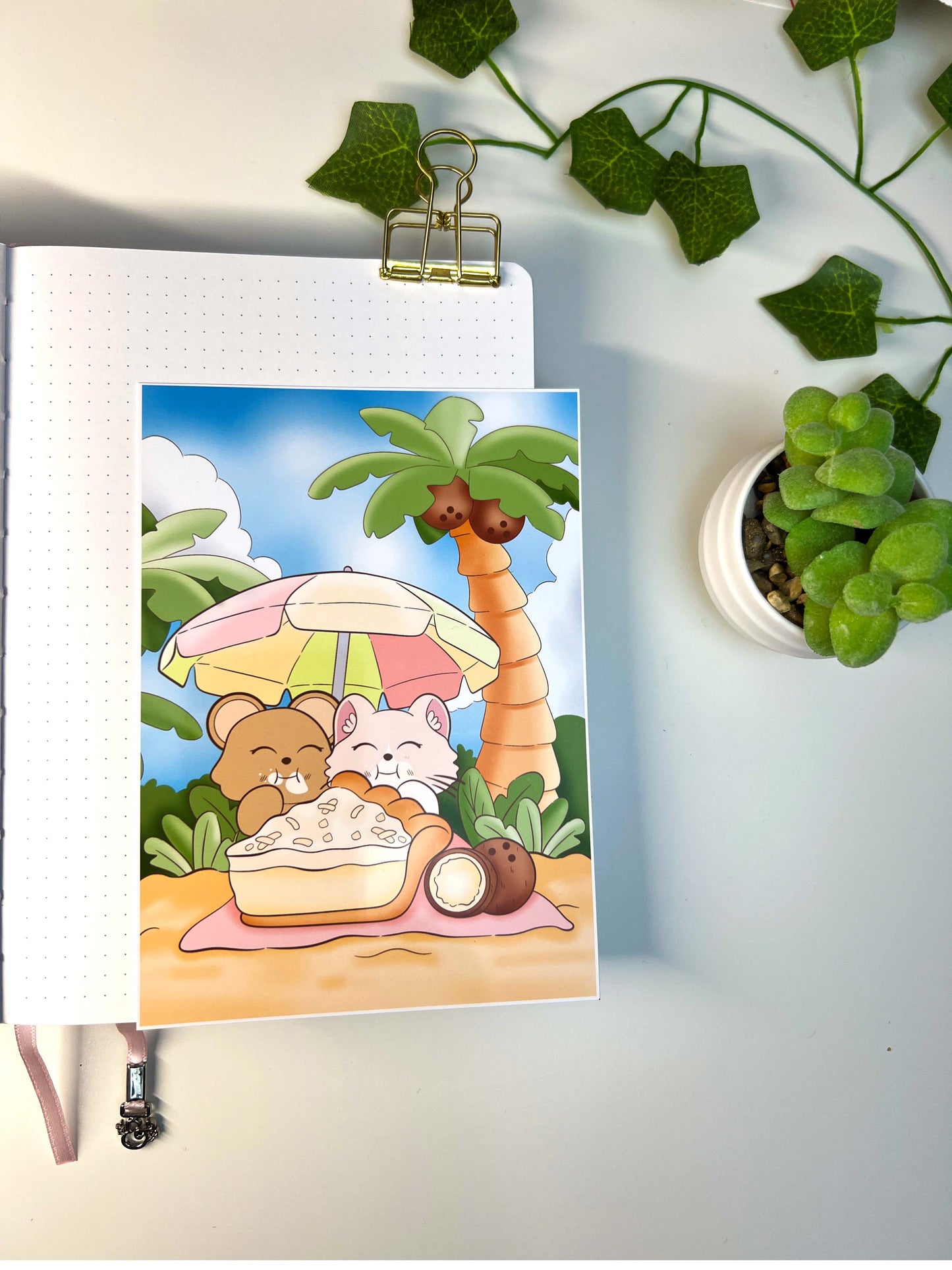 A Slice of Coconut Paradise Art Print