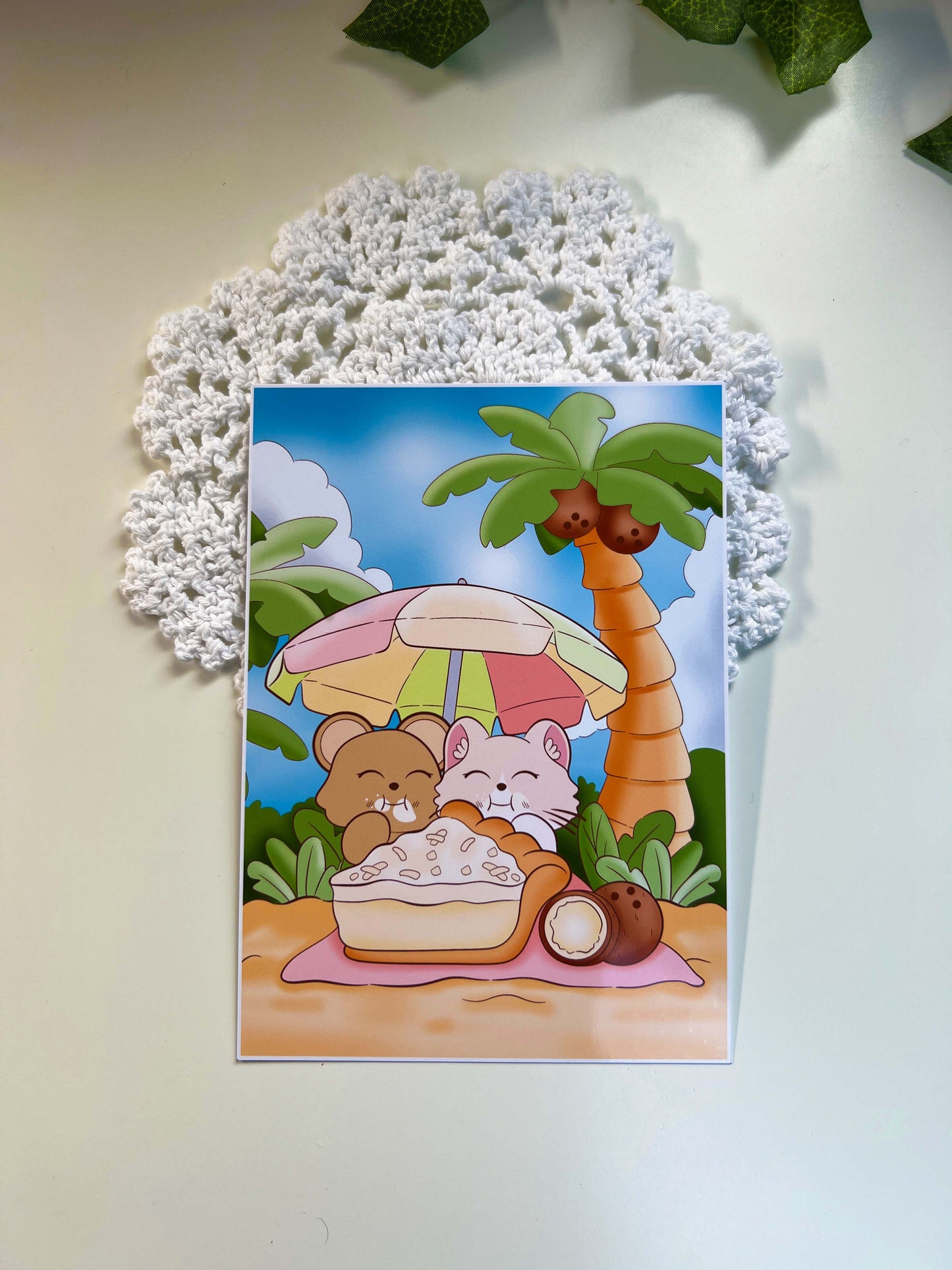A Slice of Coconut Paradise Art Print