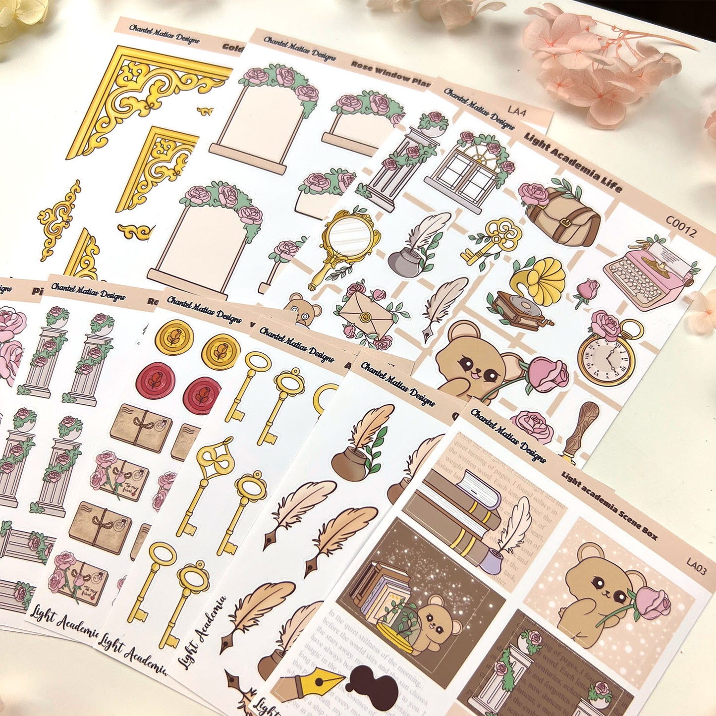 Light Academia Planner Sticker Collection