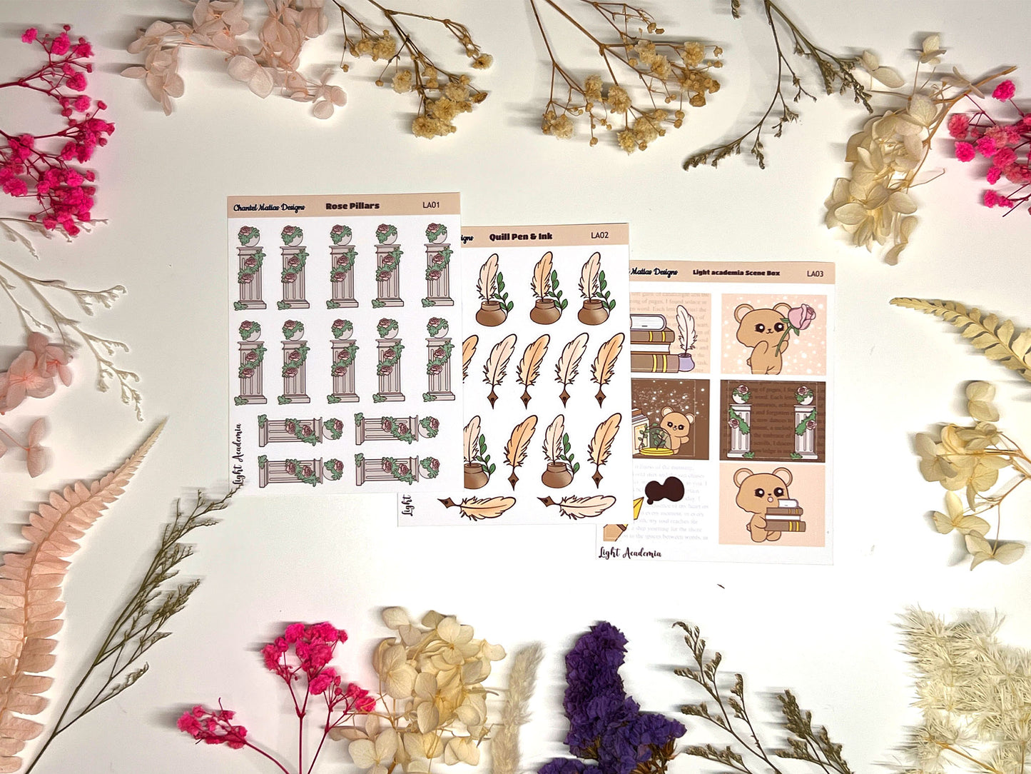Light Academia Planner Sticker Collection
