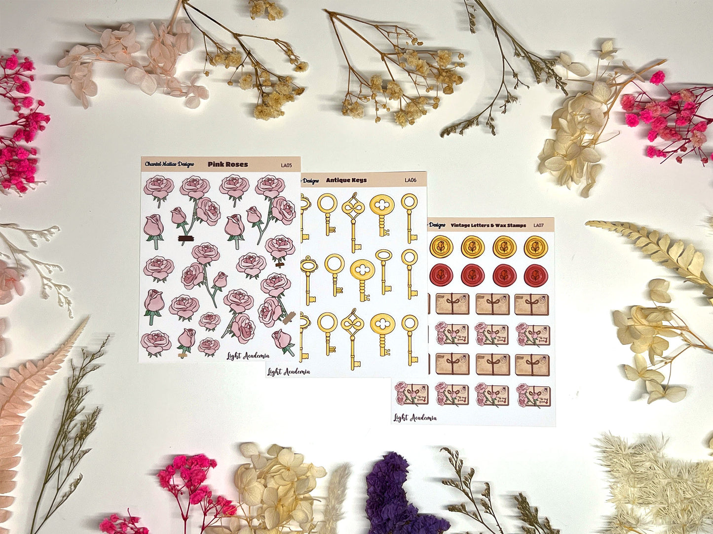Light Academia Planner Sticker Collection