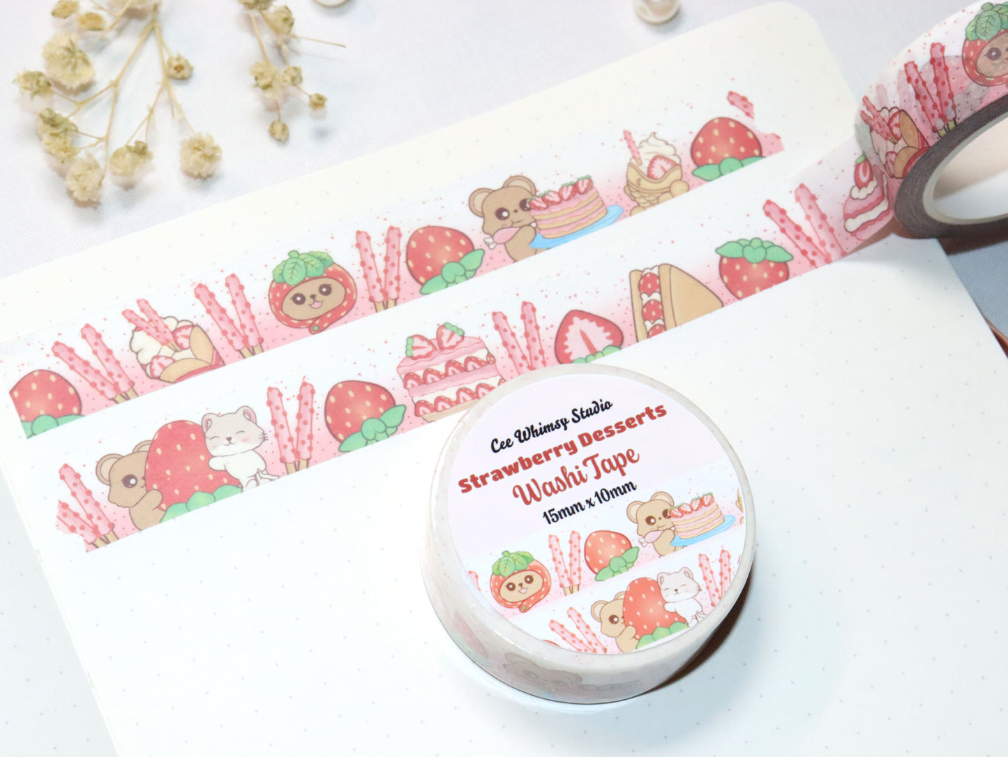 Strawberry Dessert Washi Tape
