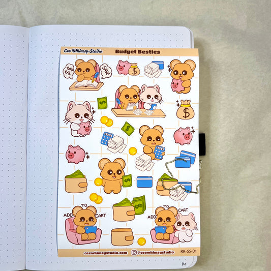 Budget Besties Sticker Sheet