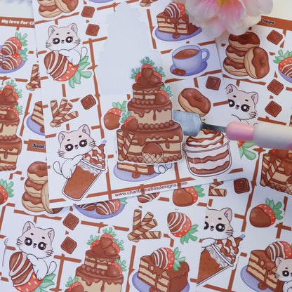 My love for Chocolate Sticker Sheet
