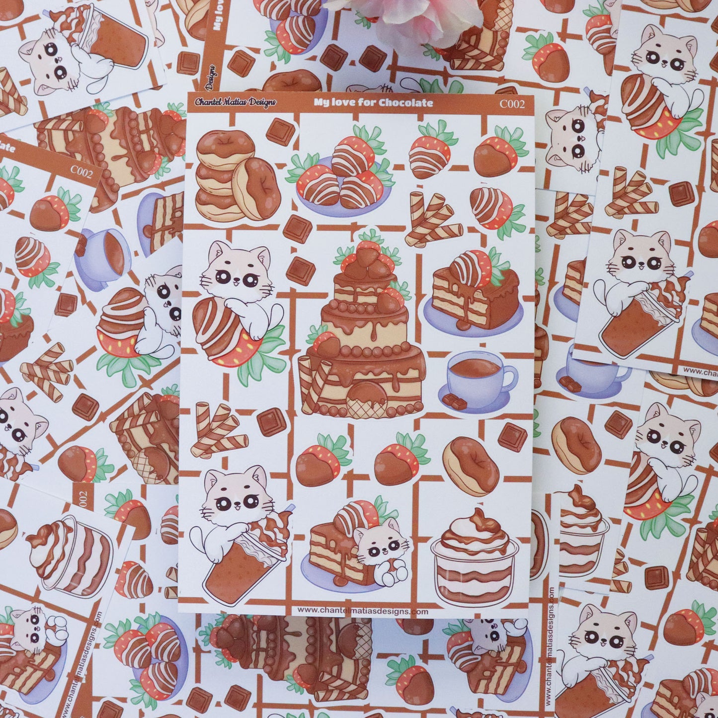 My love for Chocolate Sticker Sheet