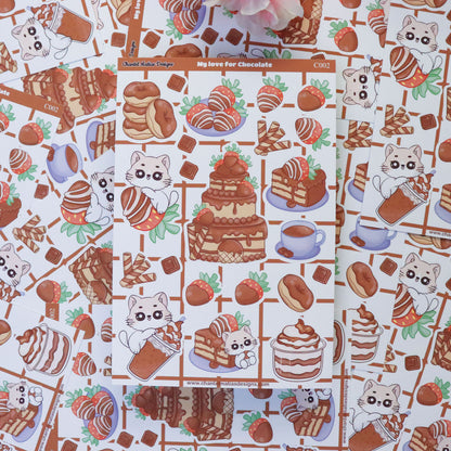 My love for Chocolate Sticker Sheet