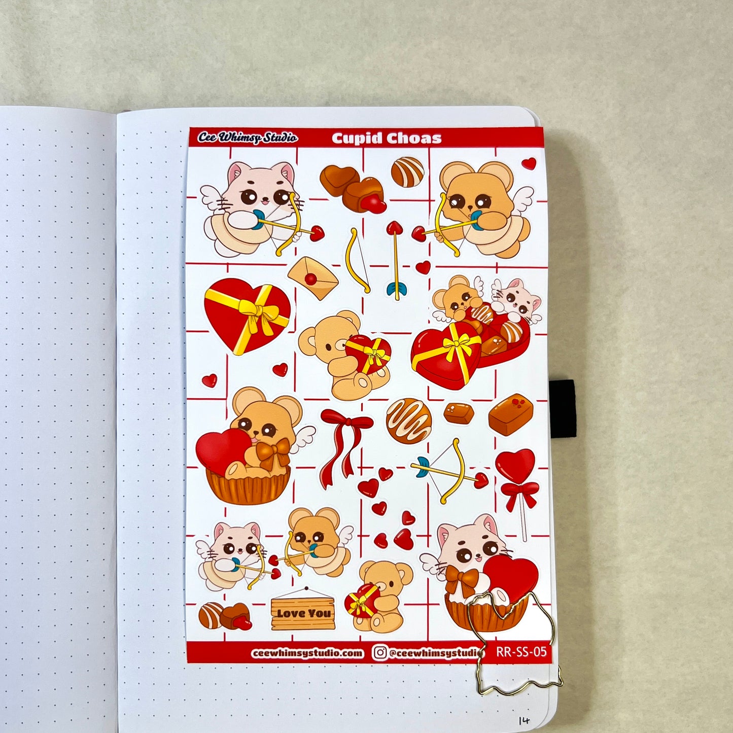 Cupid Chaos Valentine Sticker Sheet