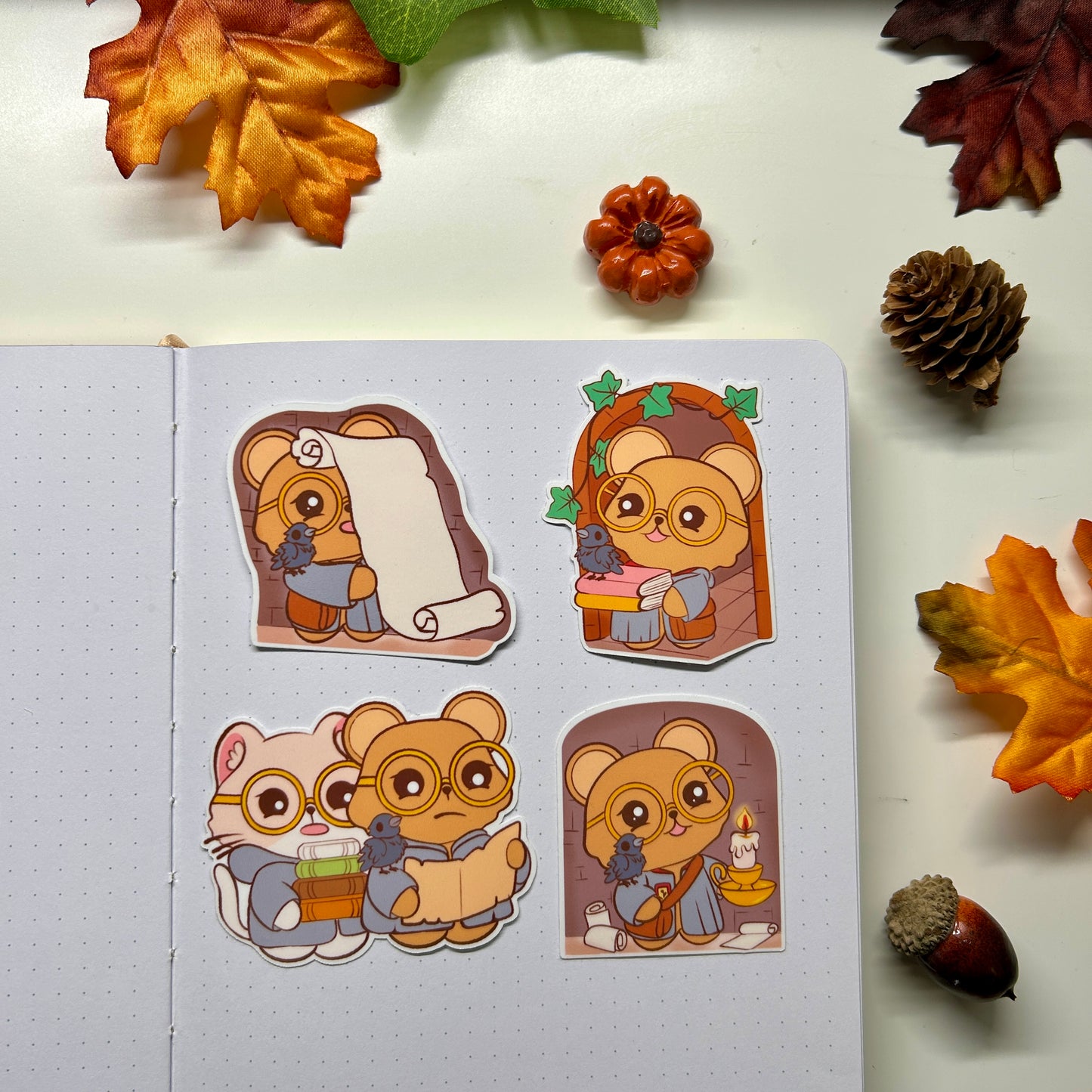 Dark Academia Waterproof Stickers
