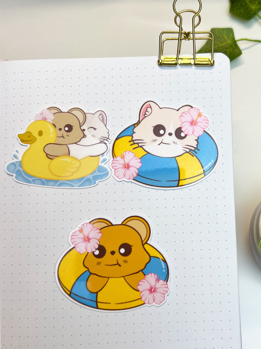 Pool Day Stickers
