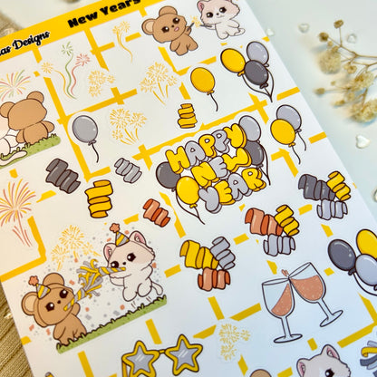 New Years Sticker Sheet