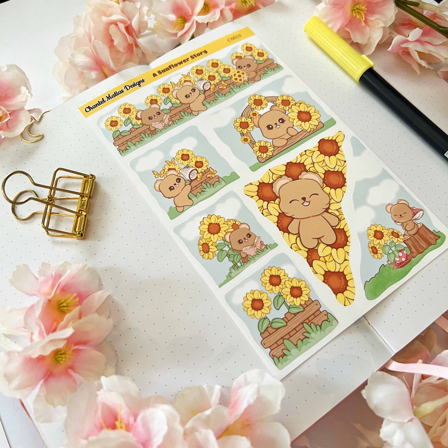 Sunflower Stories Sticker Sheet