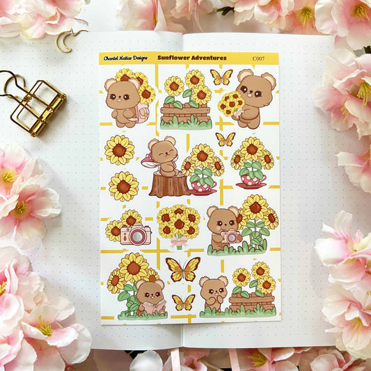 Sunflower Adventures Sticker Sheet