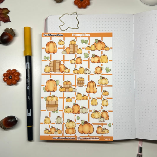 Pumpkin Sticker Sheet