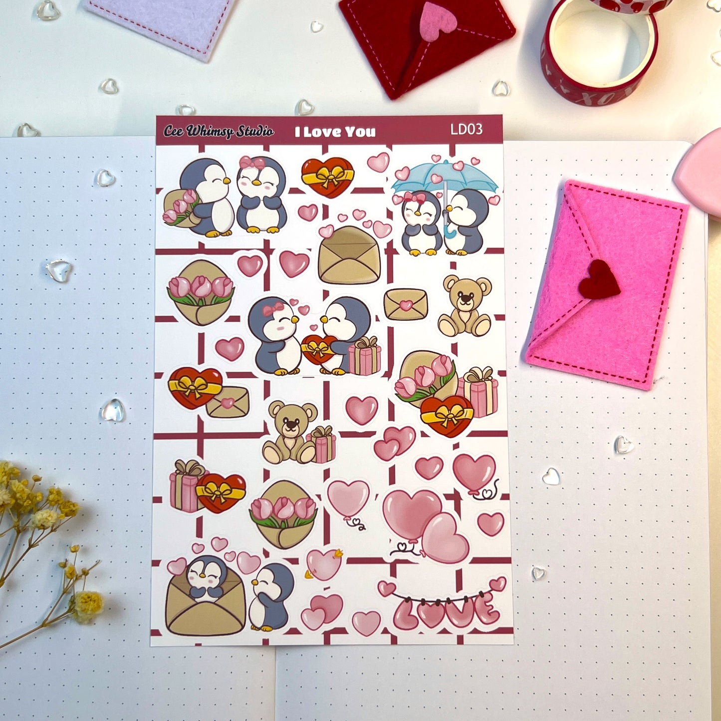 Love Day Sticker Sheet Set