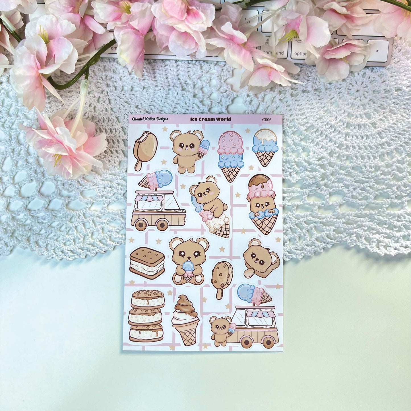 Ice Cream Sticker Sheet