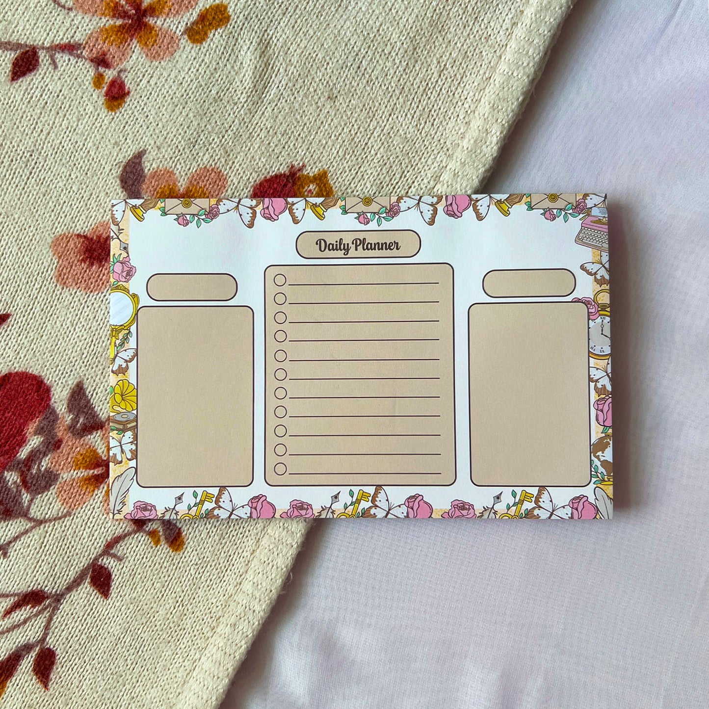 Light Academia Daily Planner Notepad