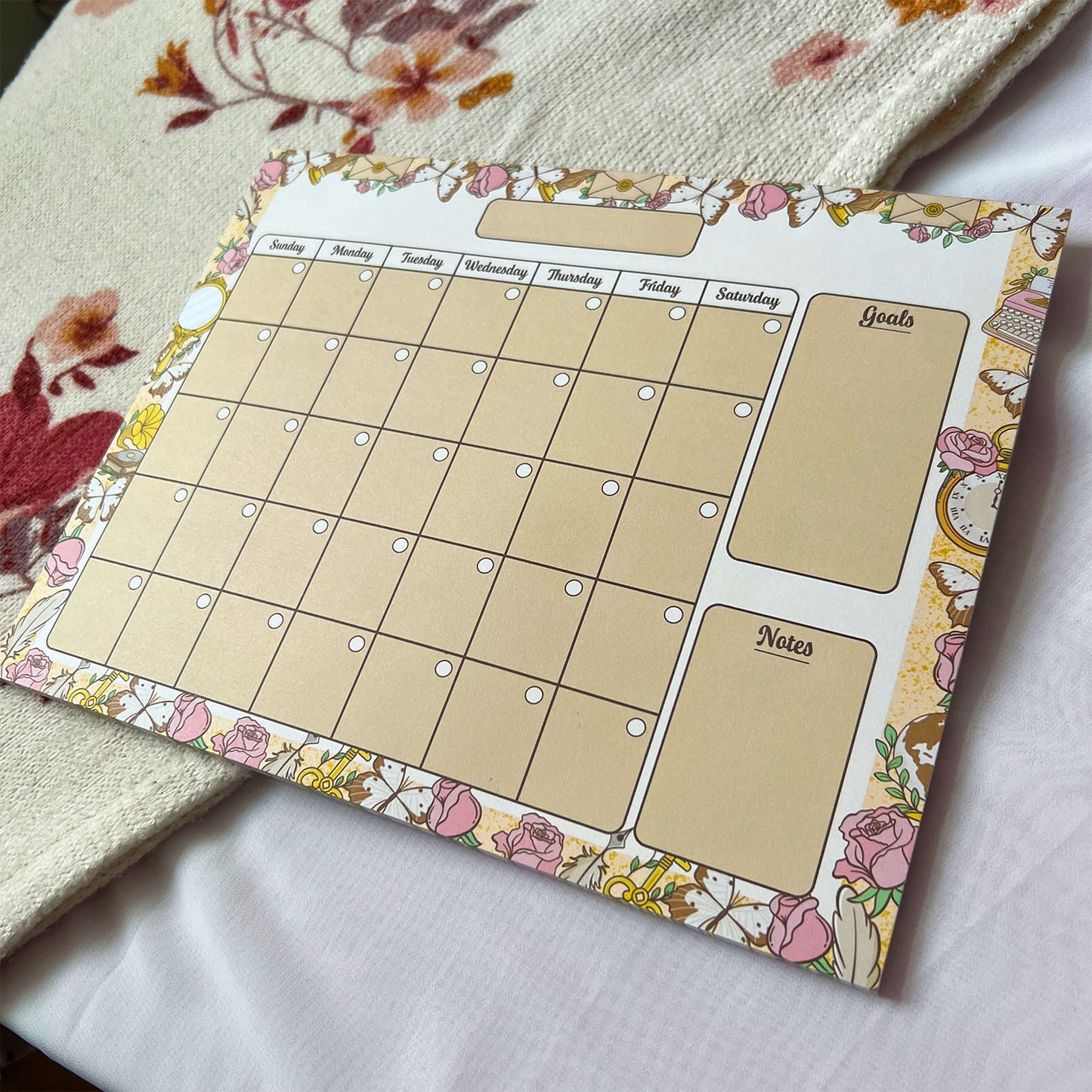 Light Academia Monthly Planner Notepad