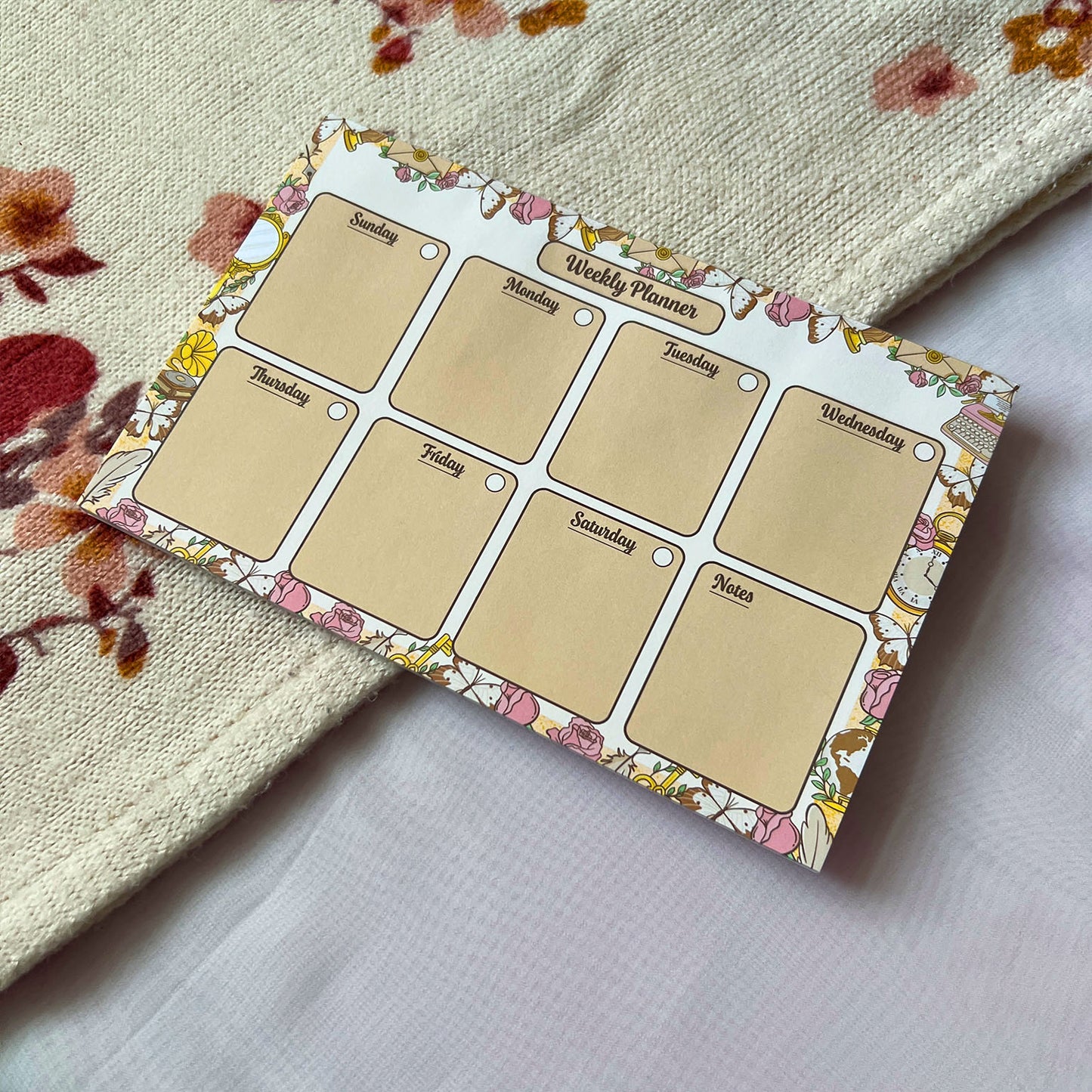 Light Academia Weekly Planner Notepad