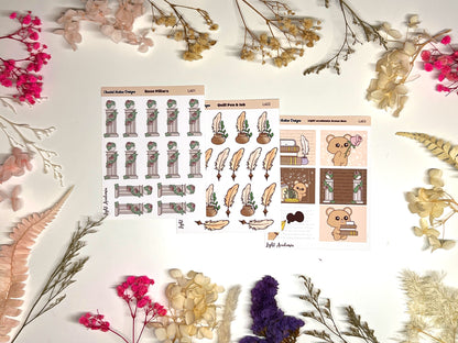 Light Academia Planner Sticker Collection