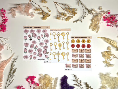 Light Academia Planner Sticker Collection