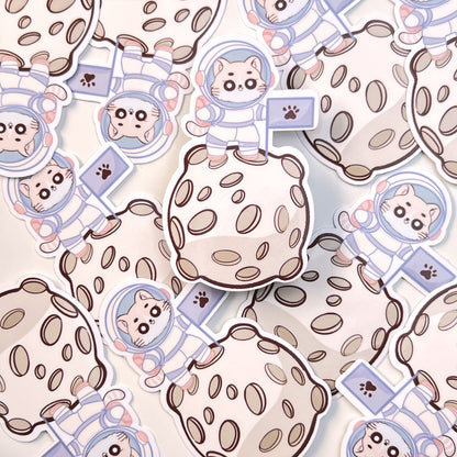 Space Cat Astronaut Sticker