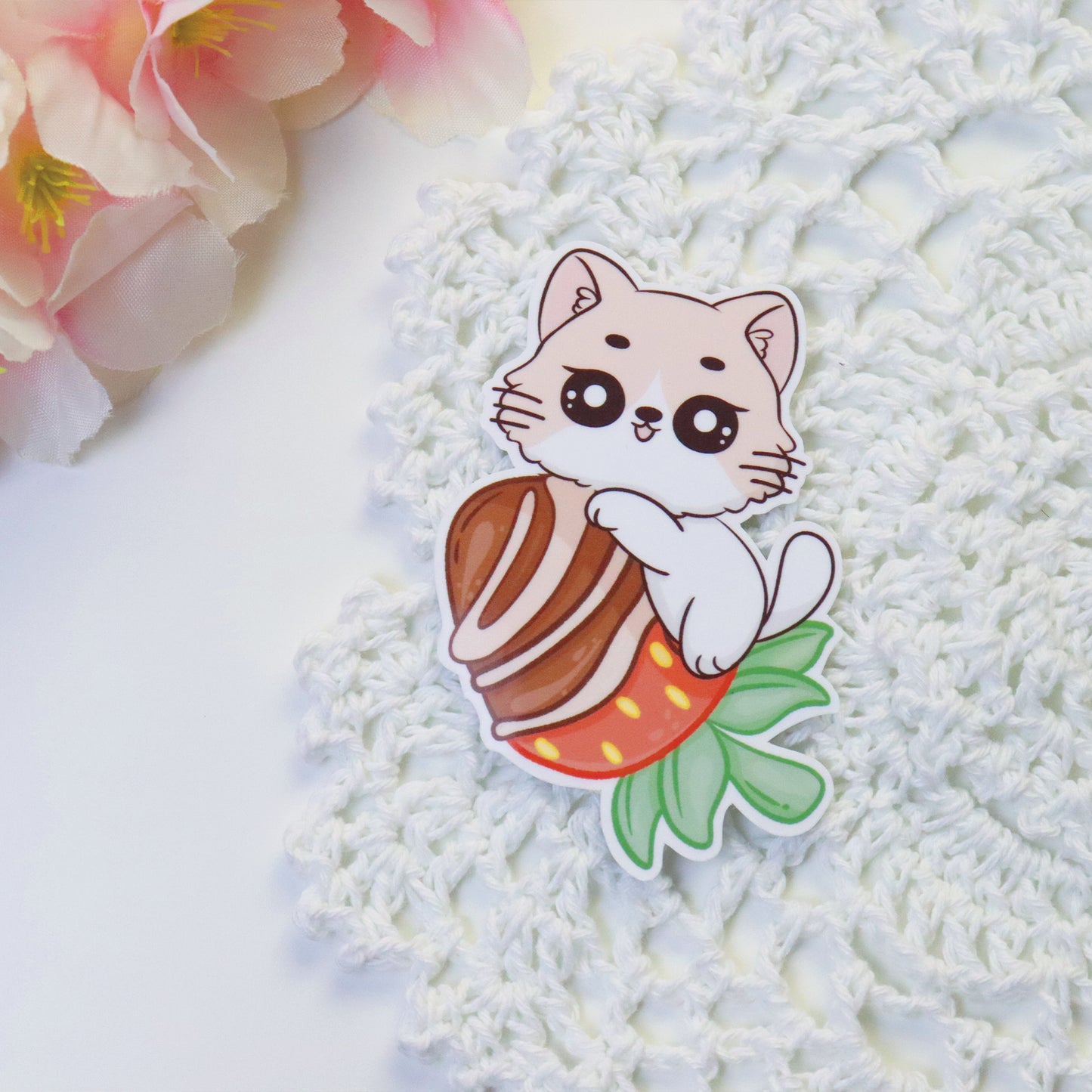 Chocolate Cover Strawberry Hugs Sticker