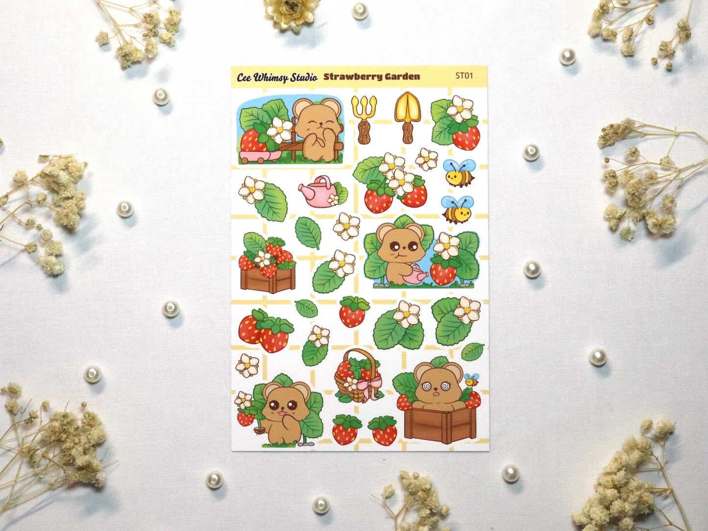 Strawberry Garden Sticker Sheet