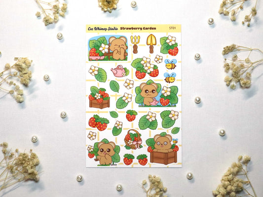 Strawberry Garden Sticker Sheet