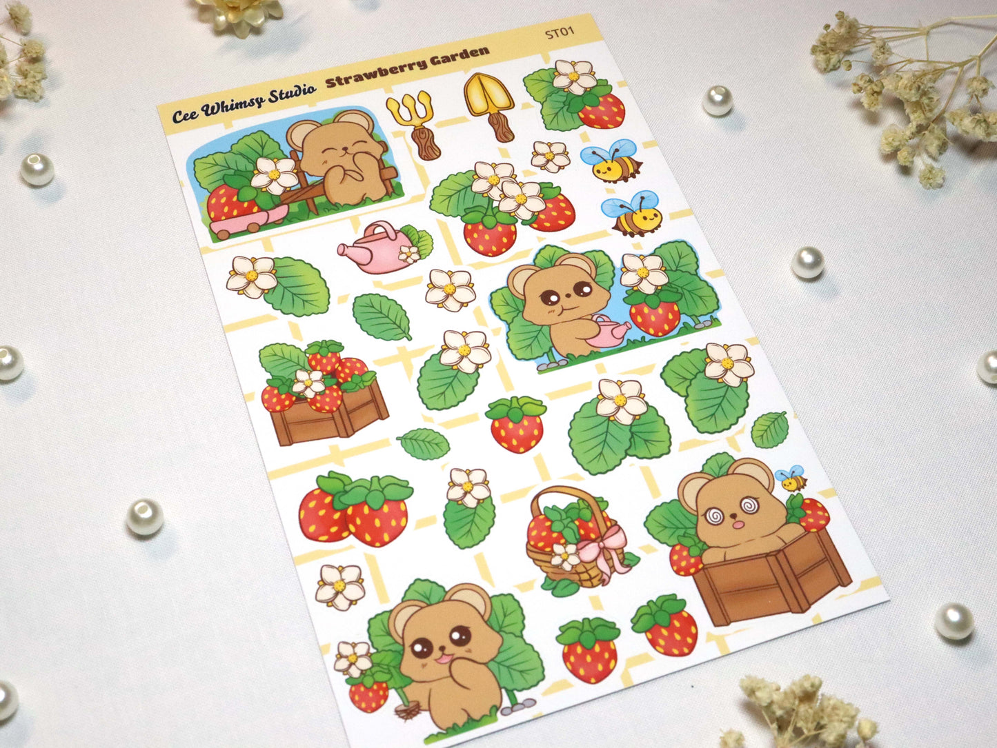 Strawberry Garden Sticker Sheet