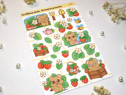 Strawberry Garden Sticker Sheet