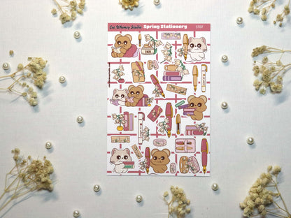 Spring Stationery Sticker Sheet