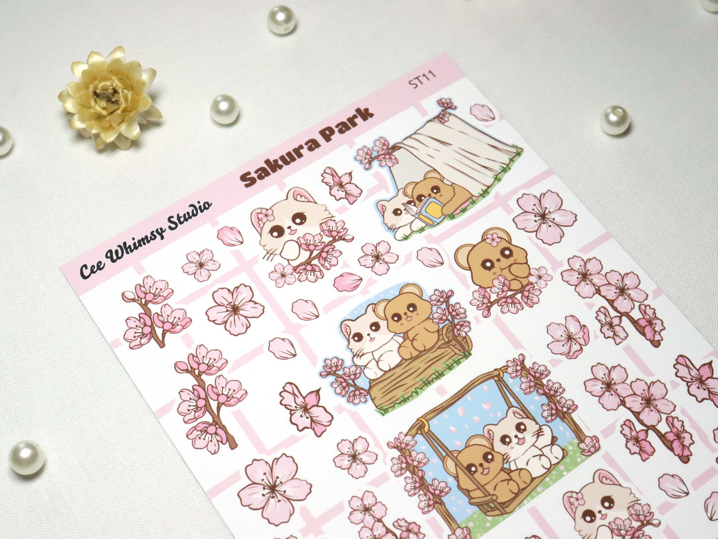 Sakura Park Sticker Sheet