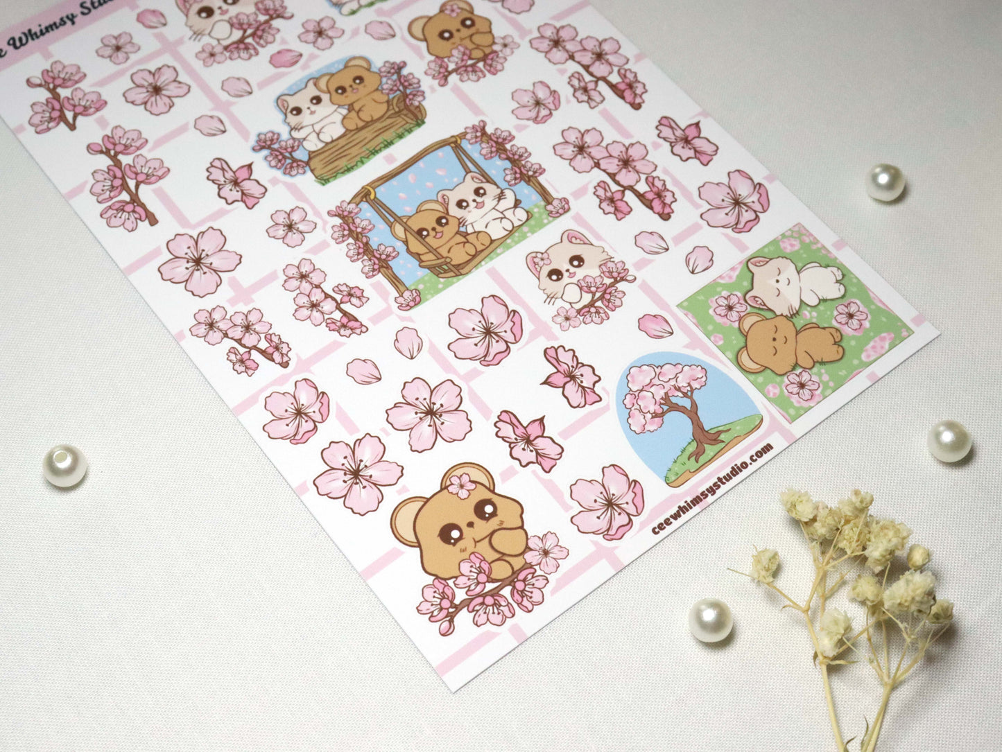 Sakura Park Sticker Sheet