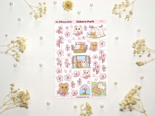 Sakura Park Sticker Sheet