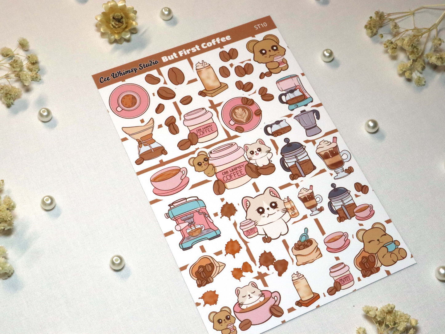 But First Coffee Sticker Sheet