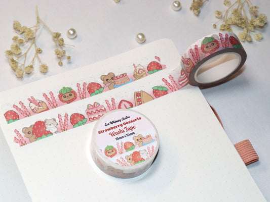 Strawberry Dessert Washi Tape